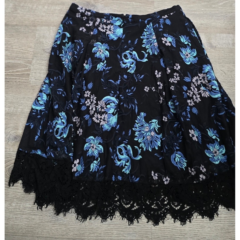 Sachin Babi Floral Embroidered Midi Skirt Women's Size 10 - Picture 7 of 8